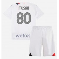 AC Milan Yunus Musah #80 Vonkajší Detský futbalový dres 2023-24 Krátky Rukáv (+ trenírky)